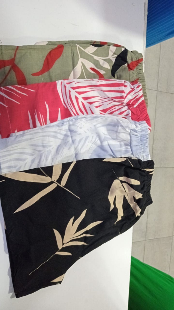 Short de Lino Elastizado y Estampado - Imagen 2