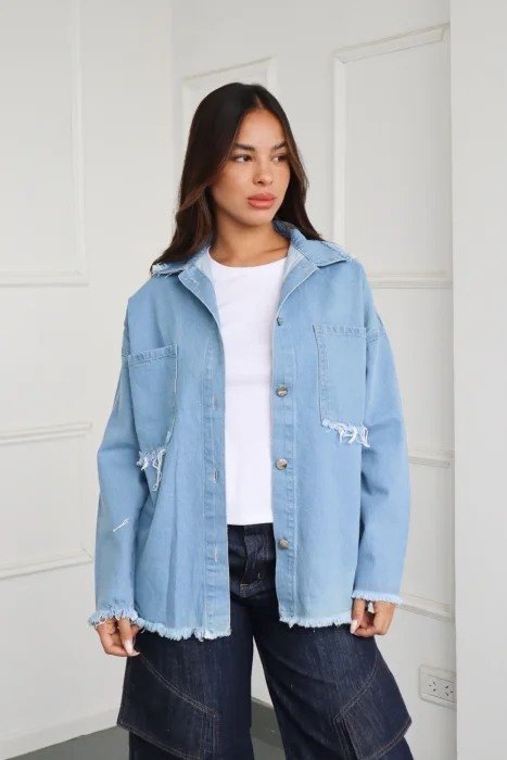 Camisaco de Jean Celeste Claro
