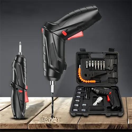 Destornillador Inalambrico Recargable Usb 47pcs
