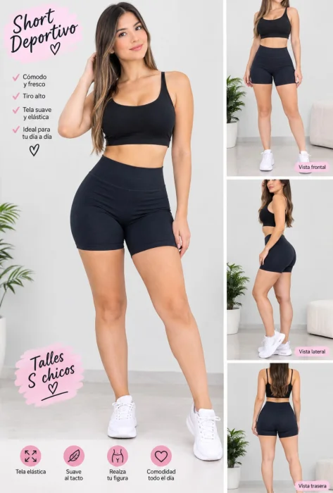 Shorts en Microfibra Deportiva Lycra