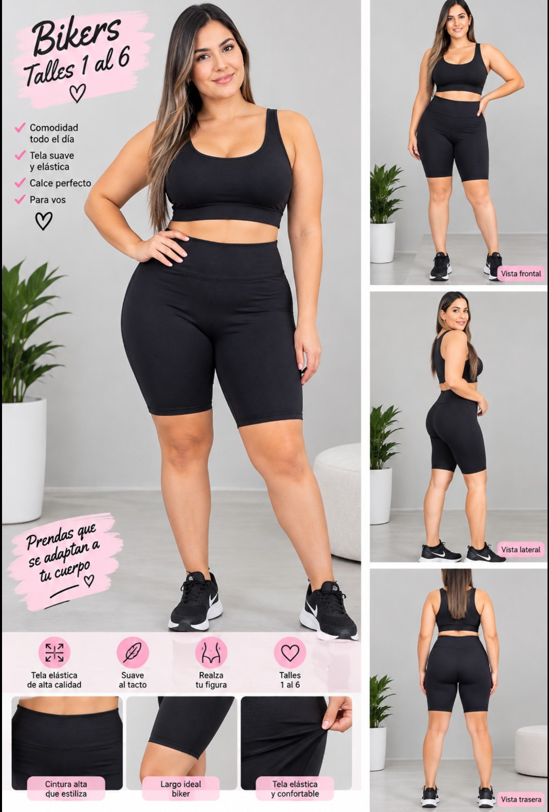 Shorts en Microfibra Deportiva Lycra - Imagen 2