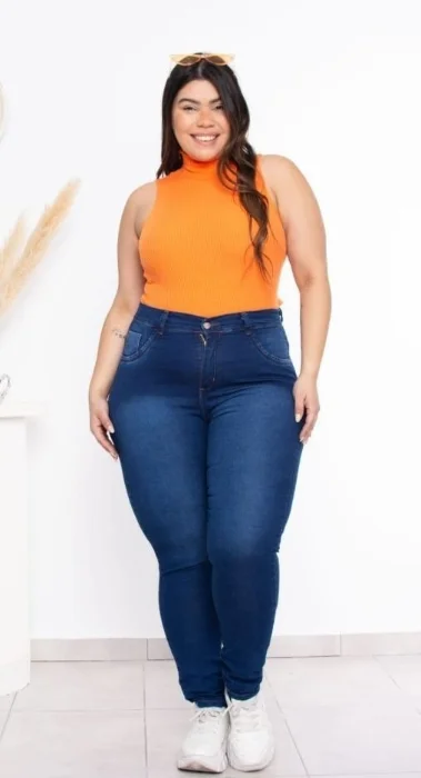 Pantalón Clásico Chupin Azul Localizado