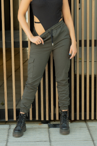 Jogger Cargó de Dama Elastizado (gabardina)