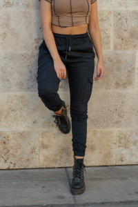 Jogger Cargó de Dama Elastizado Gabardina - Miniatura 3