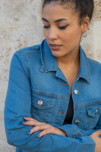 Campera de Dama Clasica Elastizado (celeste) - Miniatura 4