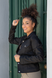 Campera de Dama Clasica Elastizado (negro) - Miniatura 4
