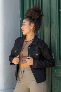 Campera de Dama Clasica Elastizado (negro) - Miniatura 6