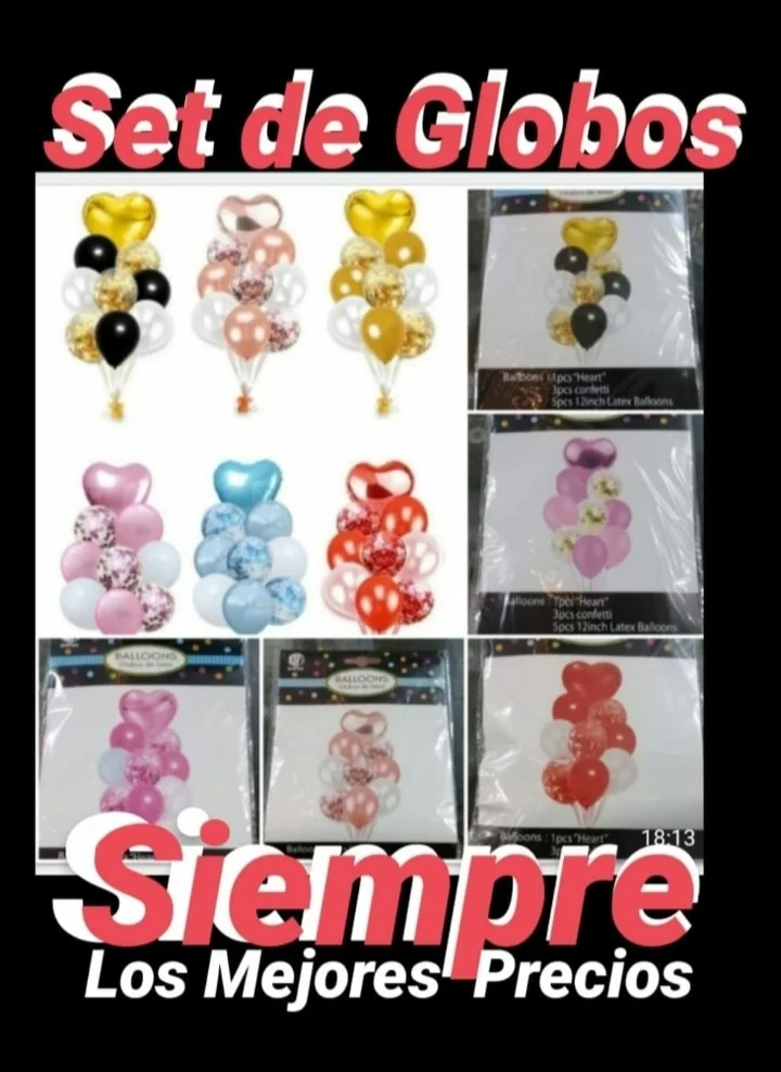 Set de Globos X9 Colores - Imagen 1