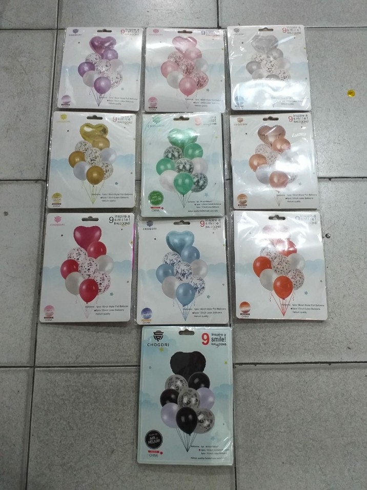 Set de Globos X9 Colores - Imagen 2