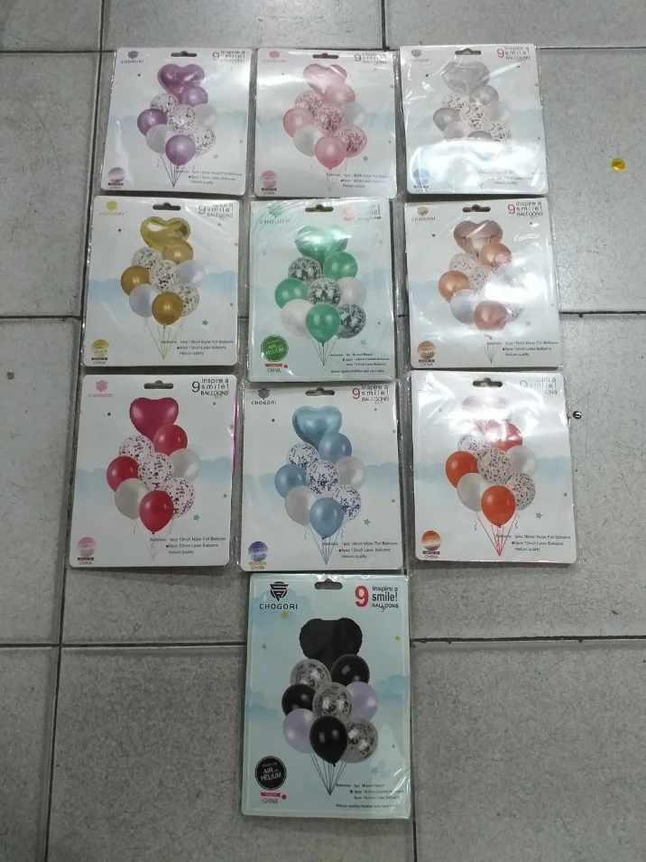 Set de Globos X9 Colores - Imagen 2