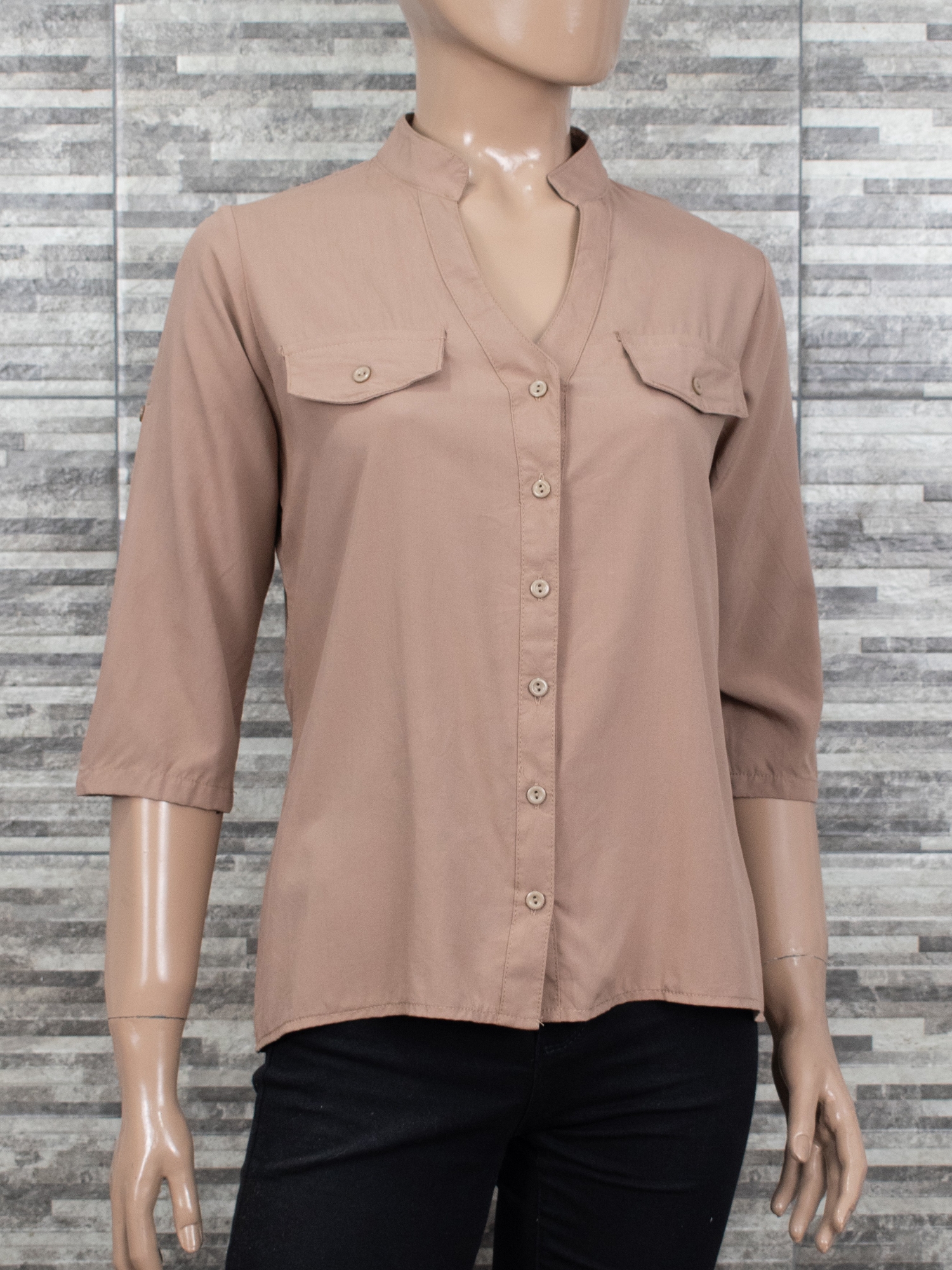 Camisa Cuello Mao Lisa - Imagen 2