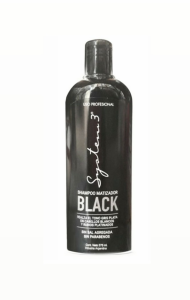 System 3  Shampoo Matizador Negro  X 375ml para Grises, Platinados y Canas