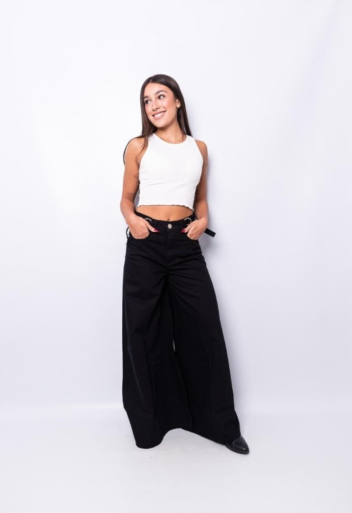 Jean Maxi Palazzo Negro Regulador Dama Rígido - Imagen 2