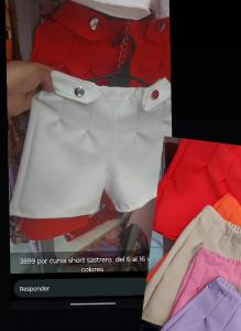 Short Sastrero  con Boton 6 al 16