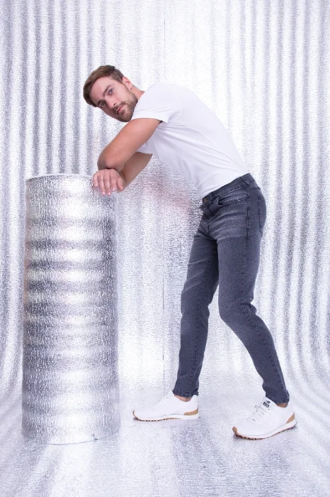 'art 922-2 ' 38 al 48 Gris. Oscuro + Bigotes  "slim Fit"