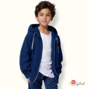 Art 3090 Campera Niños Teen Unisex Frisa Lisa Colegial - Miniatura 1