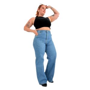 Jean Wide Especial Celeste Dama - Miniatura 2