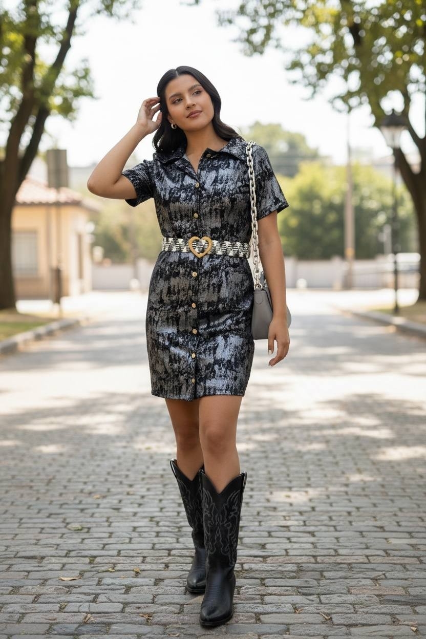 Vestido Azul de Morley Madrid Super Elastizado - Imagen 2