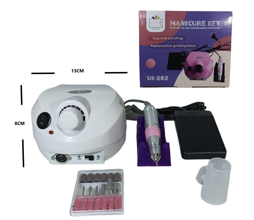 Set Torno Manicura Profesional Motor Bivolt de 3000 Rpm - Imagen 8