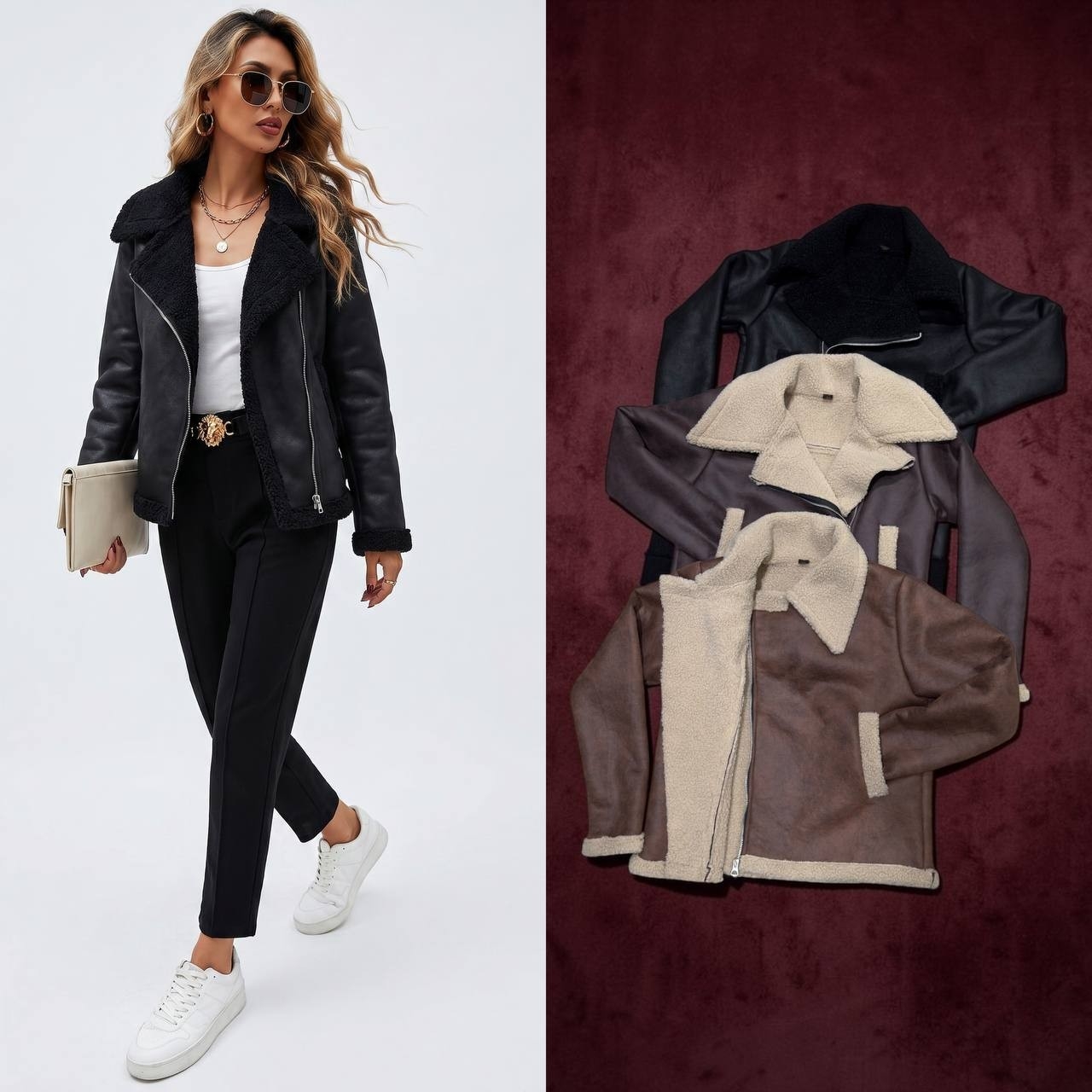 Campera de Gamulan con Borrego y Cierre - Imagen 3