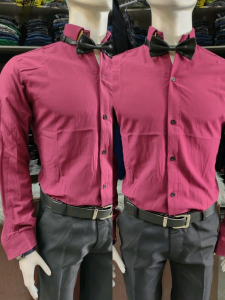 Camisa  Entallada de Hombre Liso - Miniatura 6