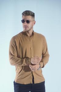 Camisa Mao Lino Manga Larg