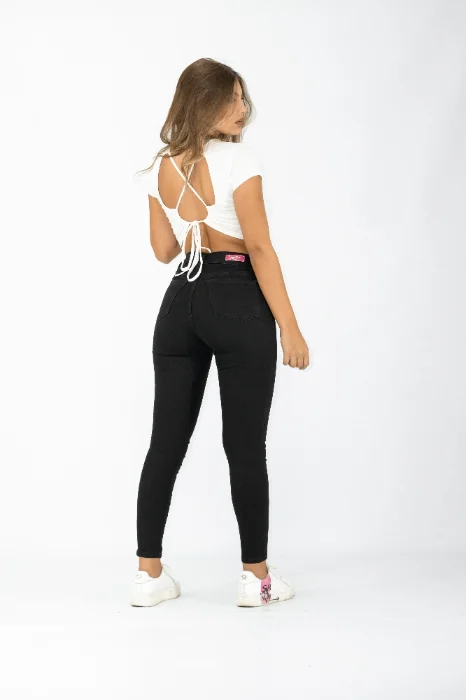 Jeans Dama Elastizado Tiro Alto
