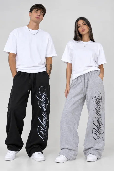 Jogging Baggy Letra Diseño Rústico Unisex Hombre Dama