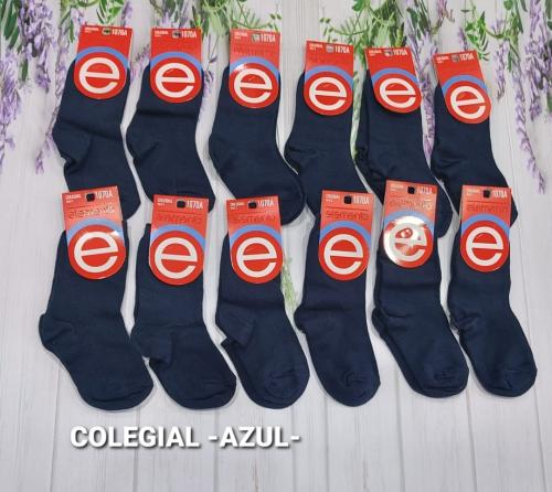 Medias Colegial Elemento Azul  T1