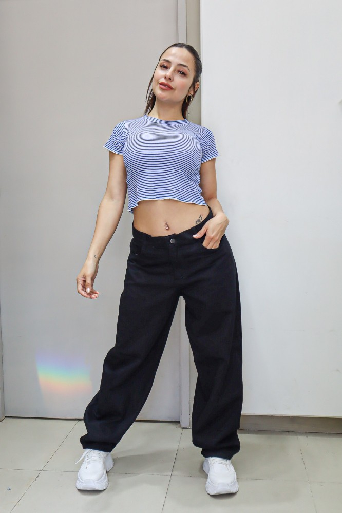 Jean Baggy Negro con y sin Regulador Dama - Imagen 9