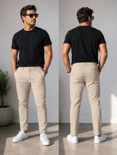 Pantalón Corte Chino Colores Vestir - Miniatura 3