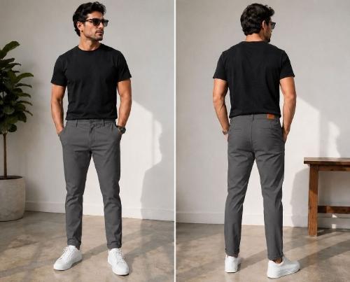Pantalón Corte Chino Colores Vestir - Miniatura 4