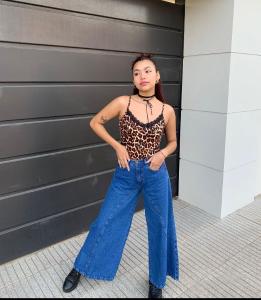 Jean Maxi Palazzo Mujer Azul