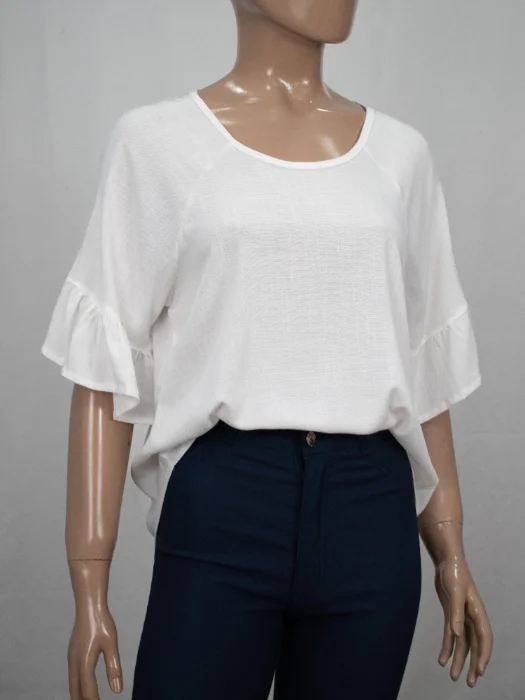 Blusa Manga Oxford