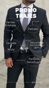 Promo Traje Hombre  Conjunto +camisa+accesorios - Miniatura 3