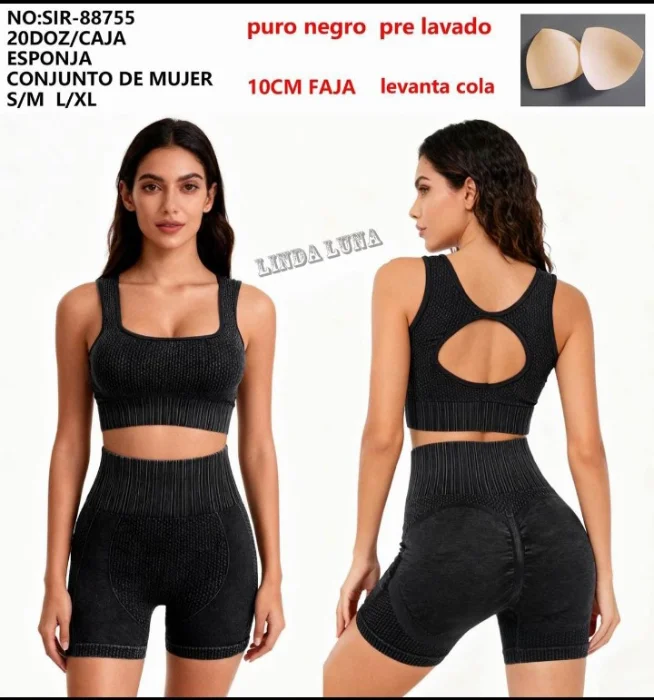 Conjunto Prelavado Push Up Linda Luna