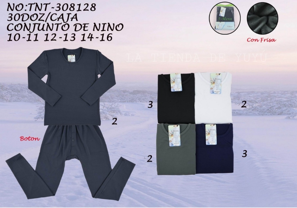 Conjunto Camiseta y Calza Térmica Niño Escolar Colegial - Imagen 1