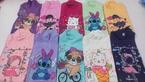 Poleras de Nena Interlock con Glitter
