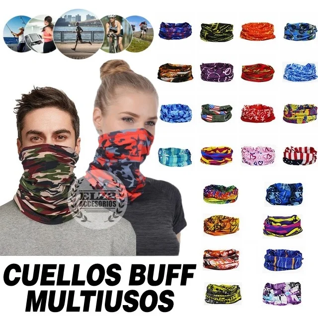 Cuello Buff Multiuso Pesca Trekking Running Ciclismo Moto