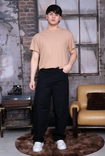 Jean Baggy Negro Hombre - Miniatura 2