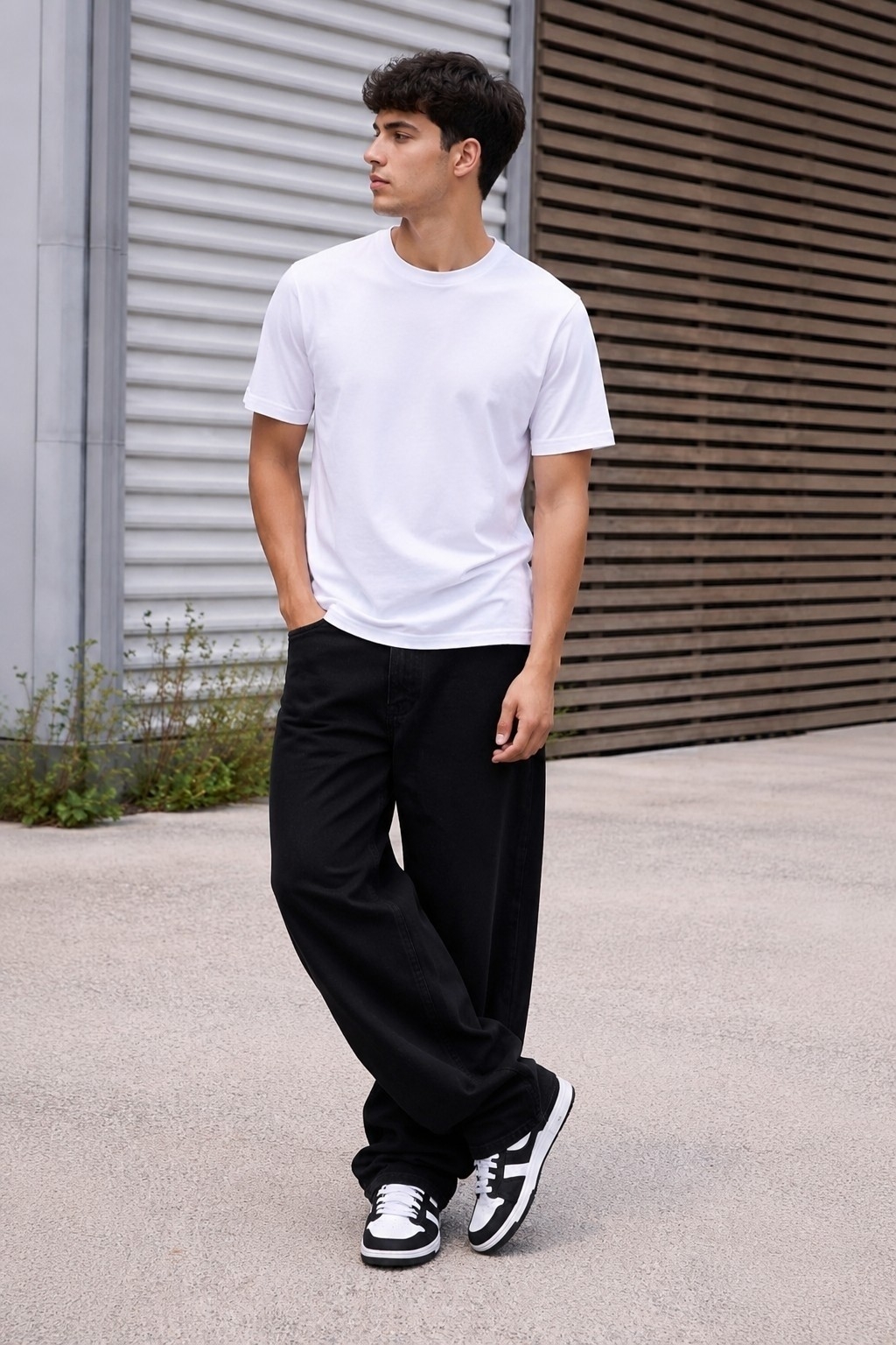 Jean Baggy Negro Hombre - Imagen 2