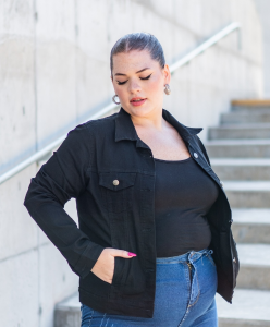 Campera de Dama Talle Especial (negro) - Miniatura 6