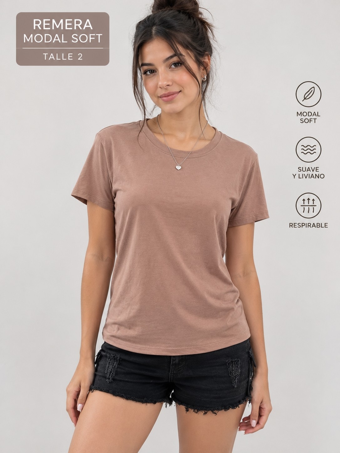 Remera Basica de Modal Sof - Imagen 2