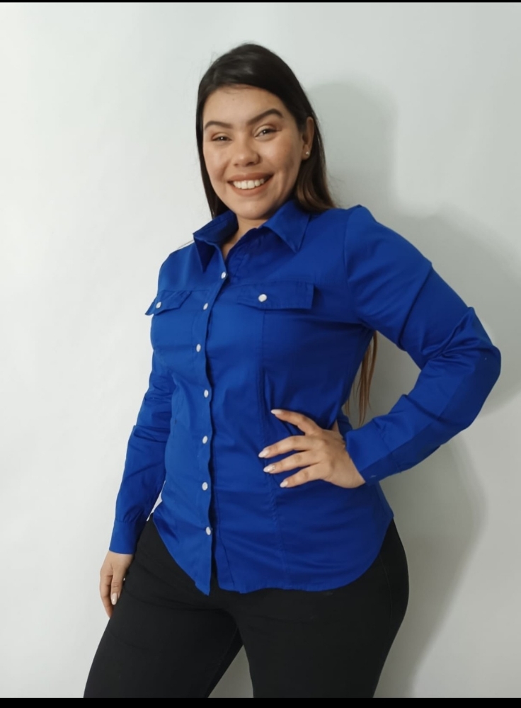 Camisa Poplin Elastizada con Aplique - Imagen 4