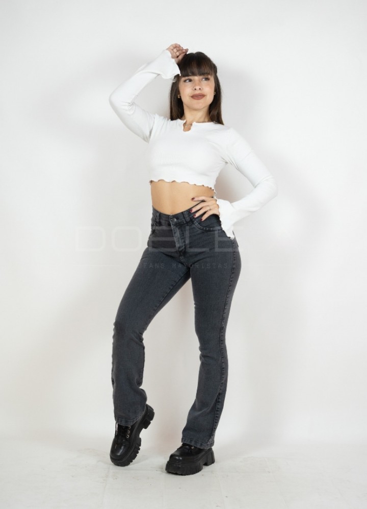 Jean Oxford Gris Oscuro Dama - Imagen 3