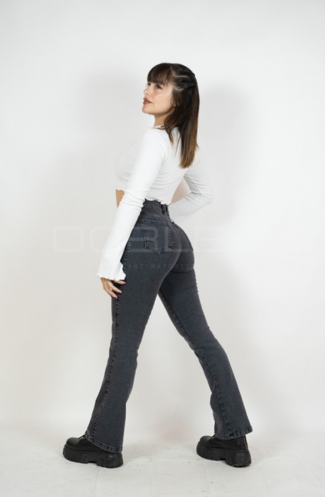 Jean Oxford Gris Oscuro Dama - Imagen 6