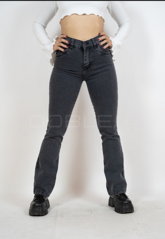 Jean Oxford Gris Oscuro Dama - Imagen 7