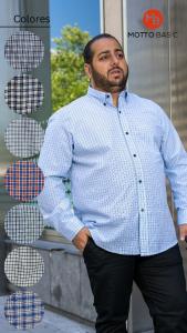 Camisas-hombre a Cuadros Talle Especial