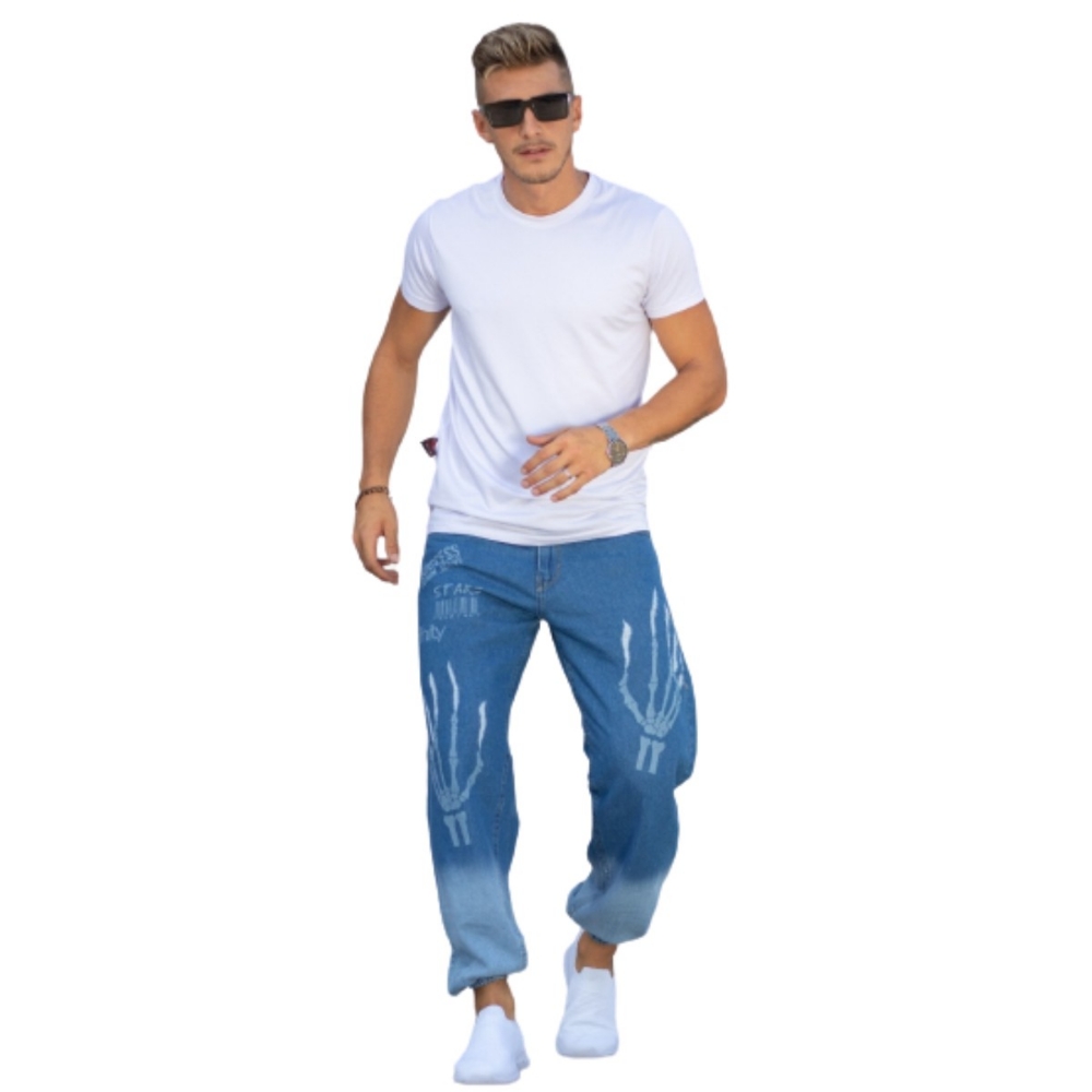 Jeans Pantalón Bagui Calce Relax Tendencia 2023 - Imagen 1