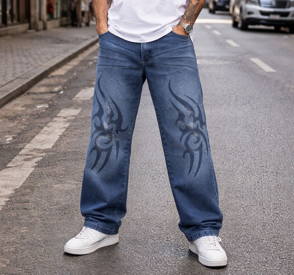 Jean Baggy Azul Diseño Hombre - Imagen 2